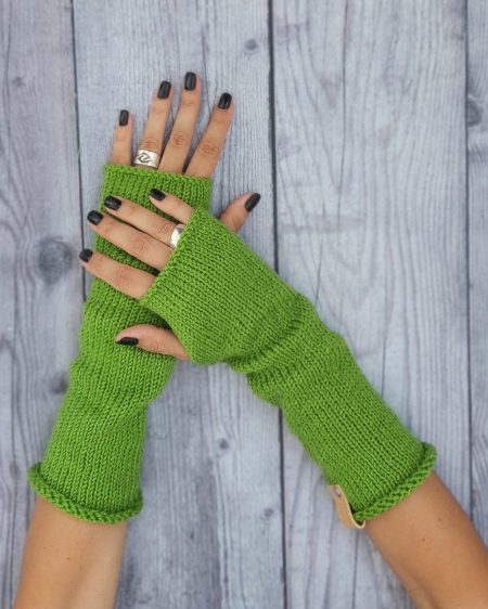 Rukavice Together Different Drečavo Zelena Boja